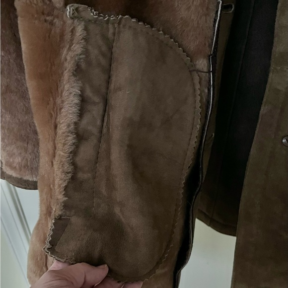 Gorgeous Bark Brown/Toffee/Espresso Sueded Lambskin Shearling Coat - Picture 9 of 14